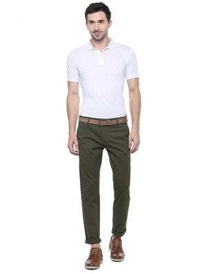 green solid chinos - 16239955 - Standard Image - 3