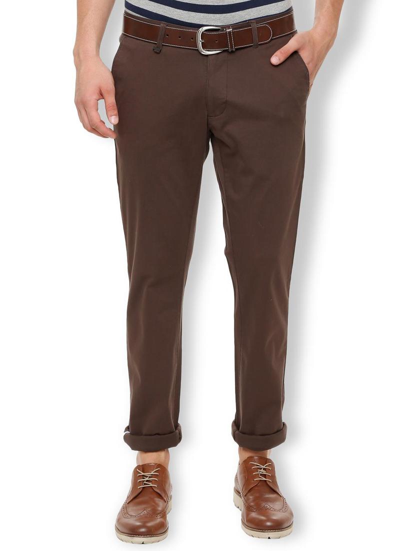 brown solid chinos - 16239988 - Zoom Image - 1