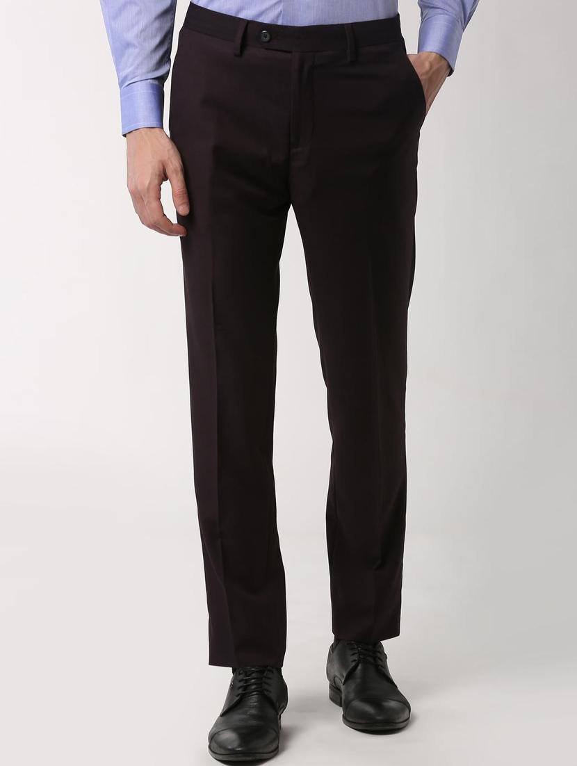 red terry rayon flat front formal trouser - 16240024 - Zoom Image - 1