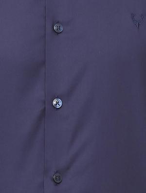 navy blue cotton casual shirt - 16240167 - Standard Image - 4