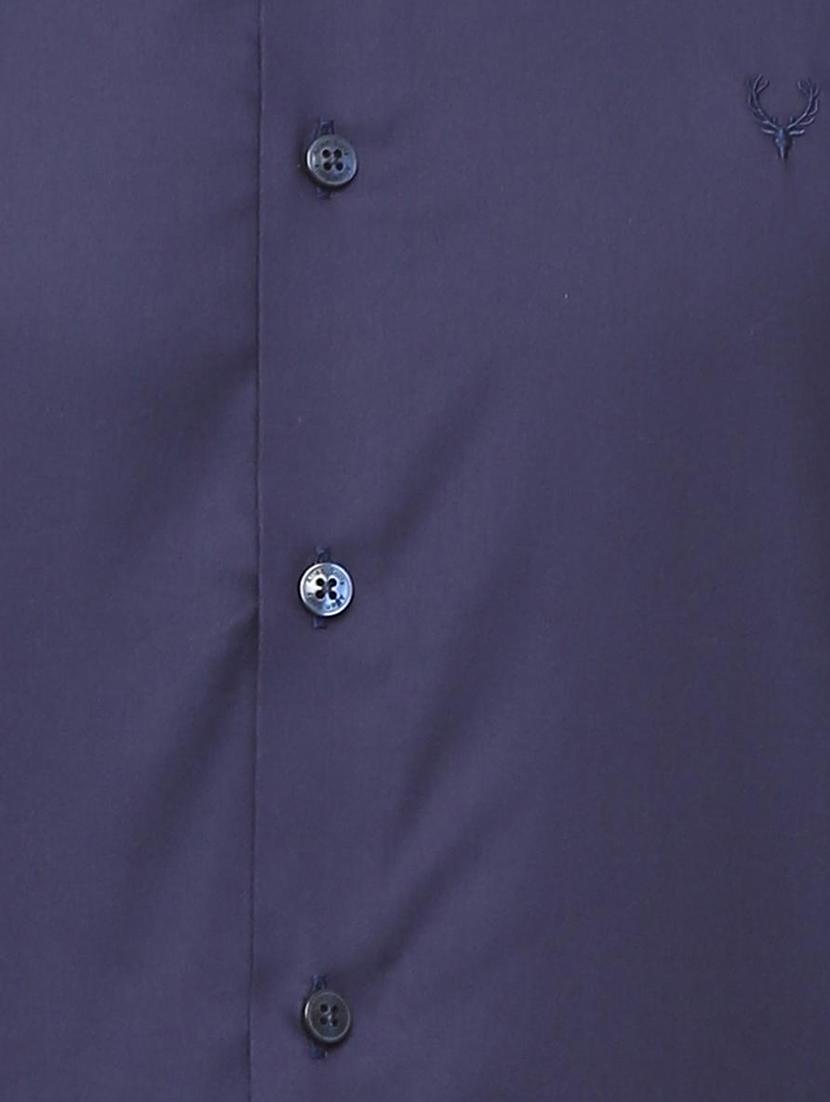 navy blue cotton casual shirt - 16240167 - Zoom Image - 4