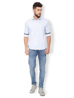 light blue paisley printed casual shirt - 16240204 - Standard Image - 3