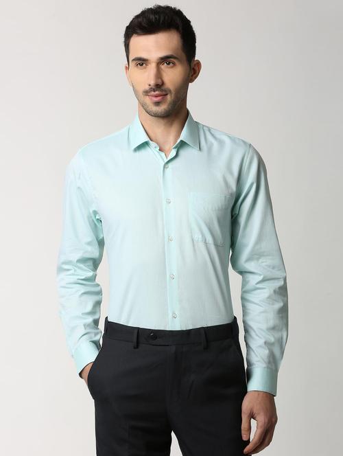 blue cotton formal shirt - 16240301 - Standard Image - 1
