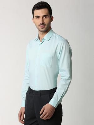 blue cotton formal shirt - 16240301 - Standard Image - 2