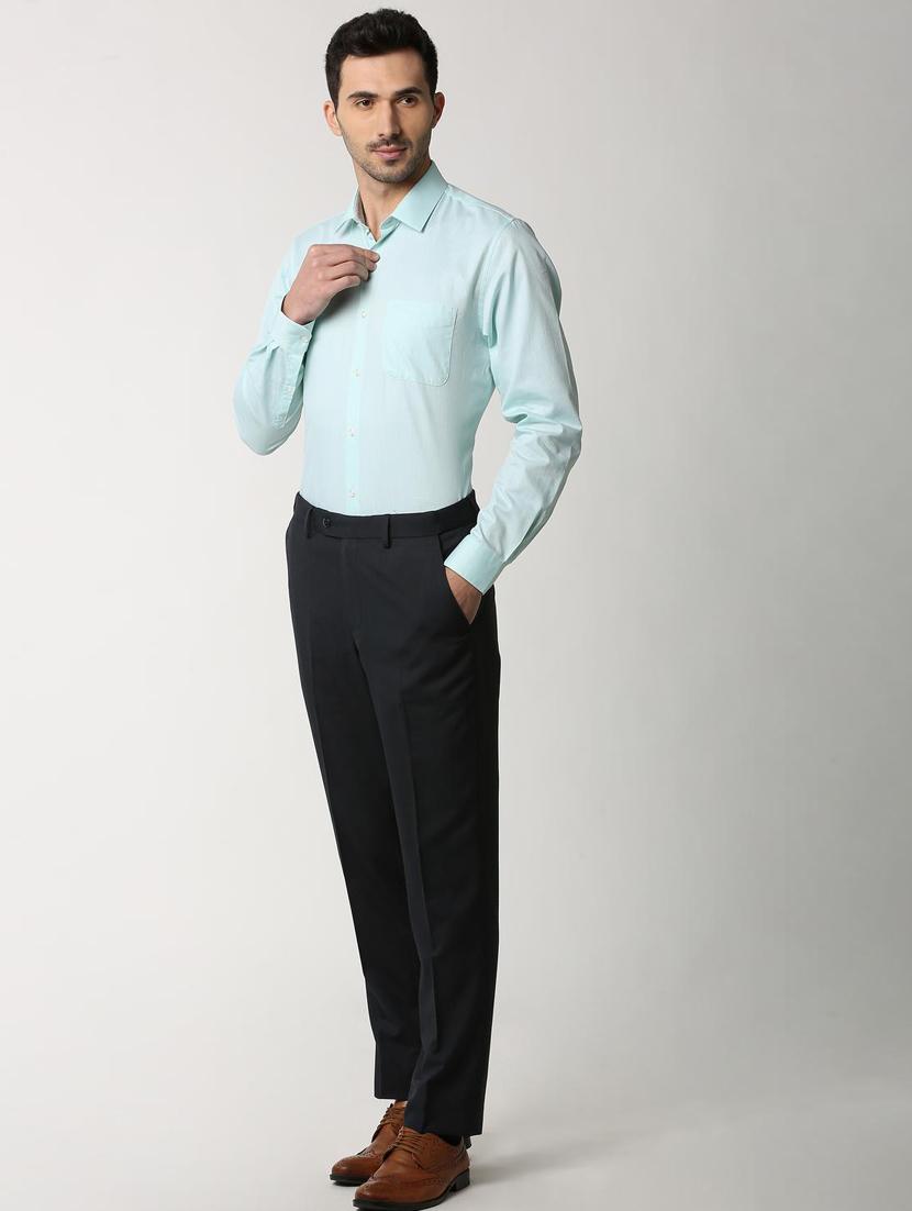 blue cotton formal shirt - 16240301 - Zoom Image - 4