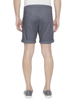 grey solid shorts - 16240781 - Standard Image - 3