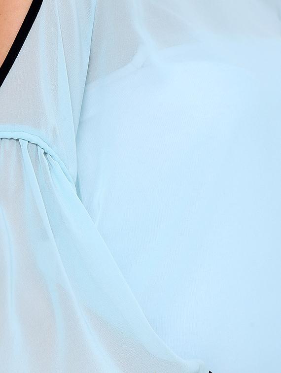contrast piped bell sleeved top - 16241701 - Zoom Image - 5