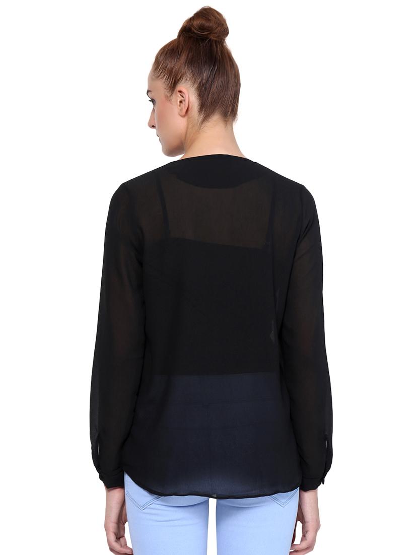 pleat detail keyhole neck top - 16241722 - Zoom Image - 3
