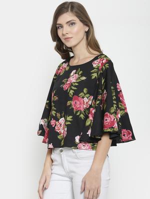 ruffle sleeved floral top - 16241733 - Standard Image - 2
