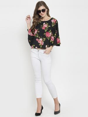 ruffle sleeved floral top - 16241733 - Standard Image - 4