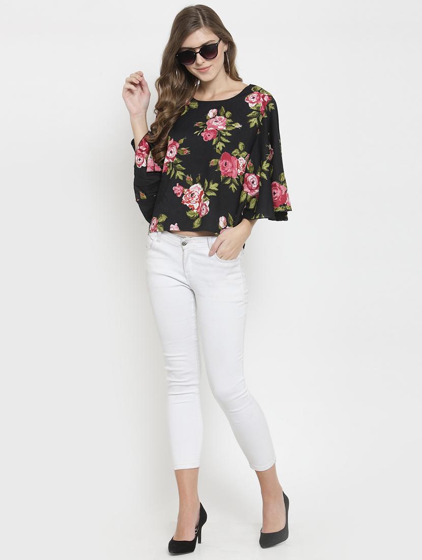 ruffle sleeved floral top - 16241733 - Zoom Image - 4
