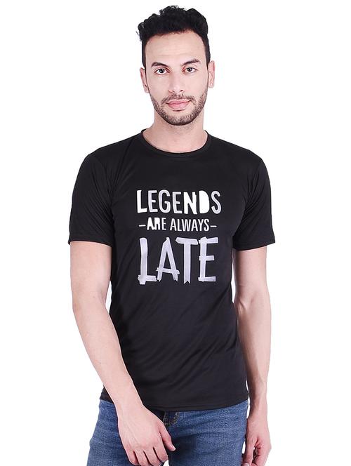 black typographic chest print tshirt - 16241976 - Standard Image - 1