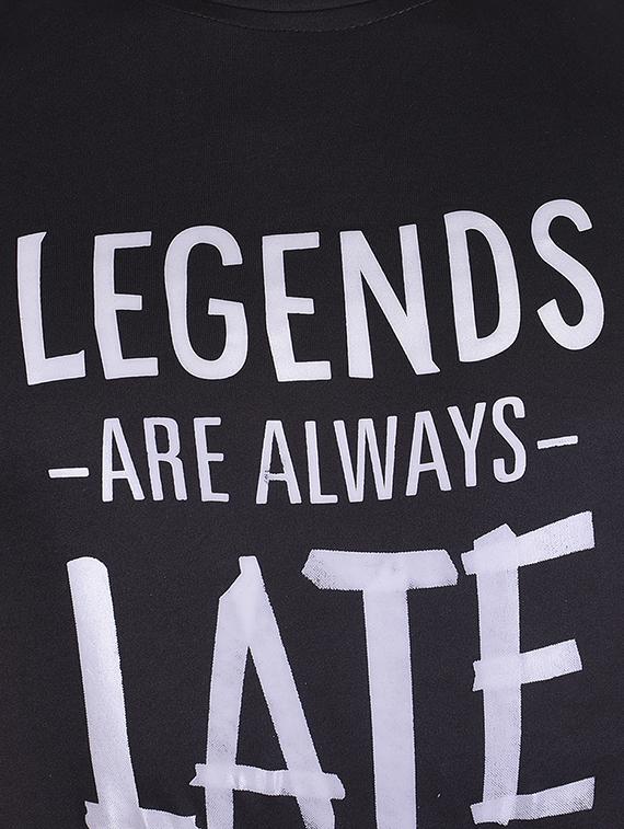 black typographic chest print tshirt - 16241976 - Zoom Image - 5