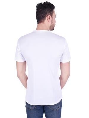 white polyester chest print tshirt - 16241978 - Standard Image - 3