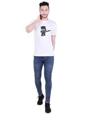 white polyester chest print tshirt - 16241978 - Standard Image - 4