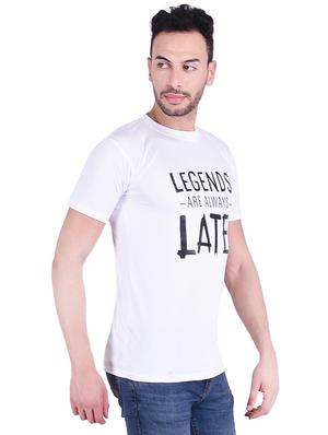 white typographic chest print t-shirt - 16241979 - Standard Image - 2