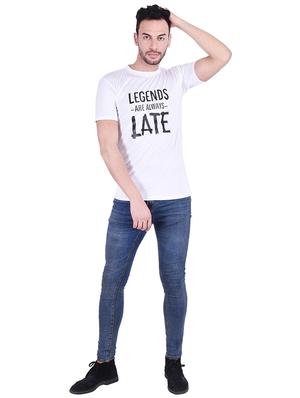 white typographic chest print t-shirt - 16241979 - Standard Image - 4