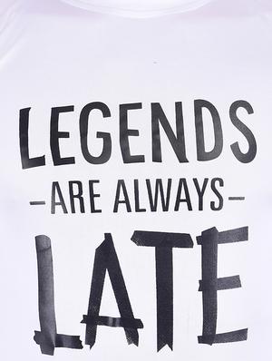 white typographic chest print t-shirt - 16241979 - Standard Image - 5