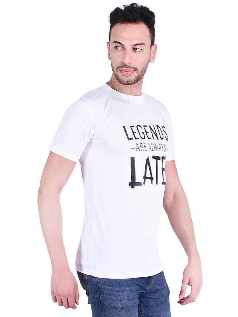 white typographic chest print t-shirt - 16241979 - Zoom Image - 2