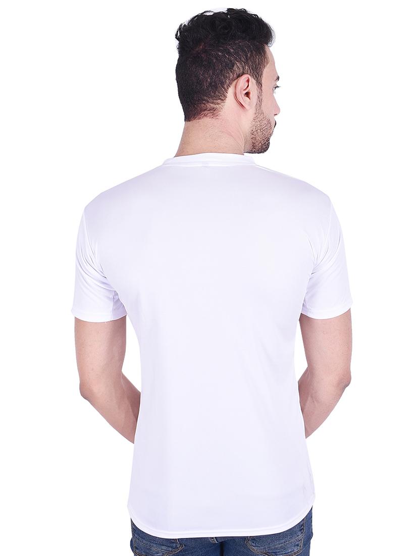 white typographic chest print t-shirt - 16241979 - Zoom Image - 3