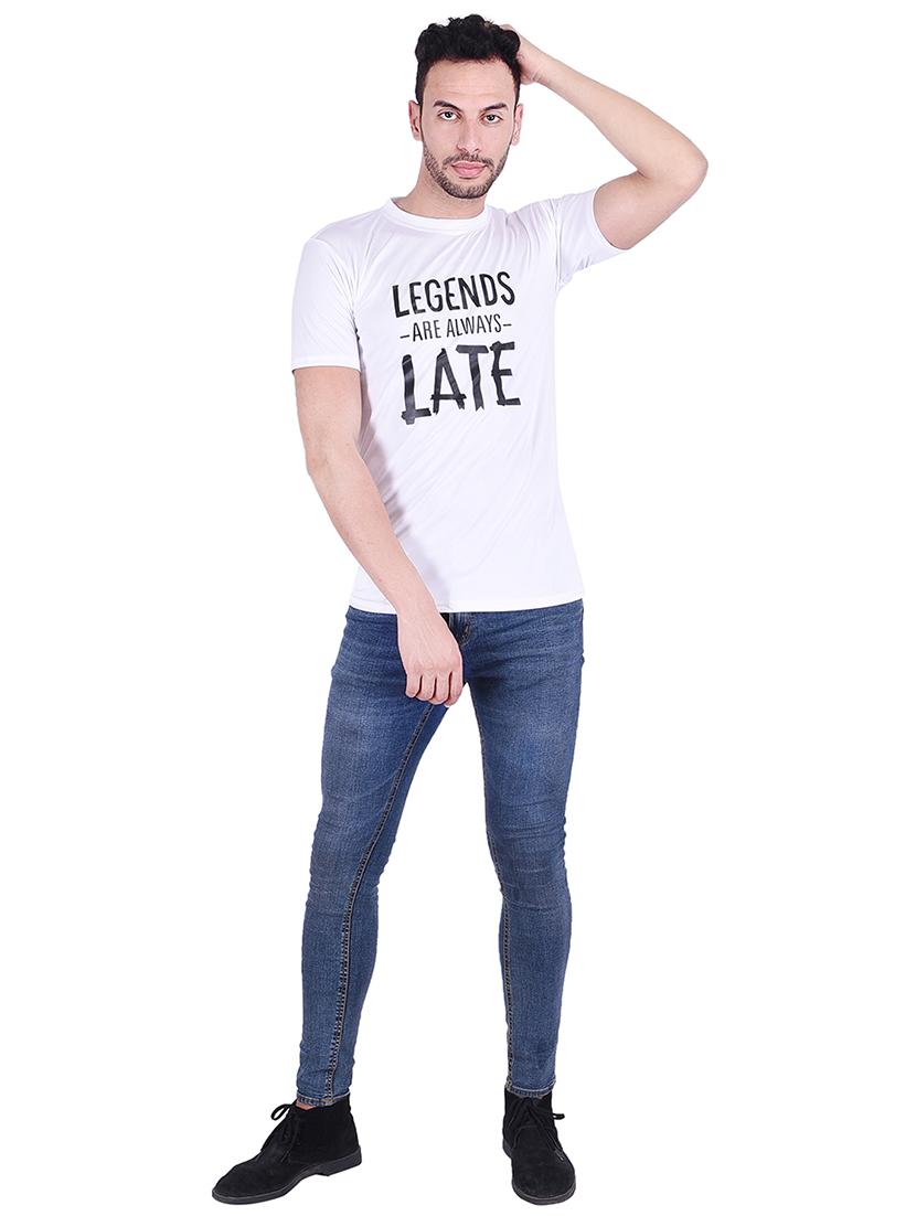 white typographic chest print t-shirt - 16241979 - Zoom Image - 4