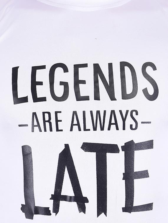 white typographic chest print t-shirt - 16241979 - Zoom Image - 5