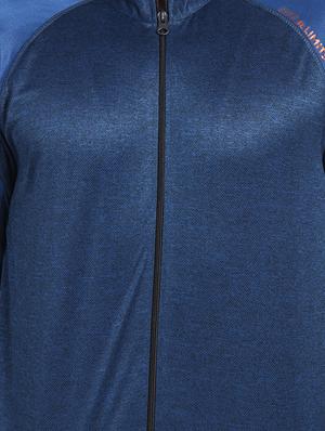 navy blue polyester blend casual jacket - 16242011 - Standard Image - 4