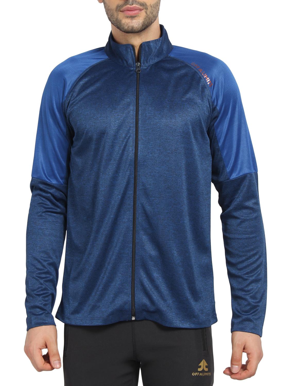navy blue polyester blend casual jacket - 16242011 - Zoom Image - 1
