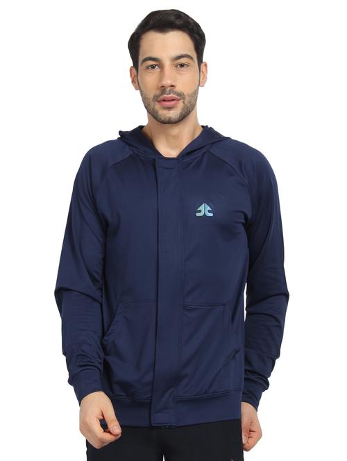 navy blue polyester casual jacket - 16242012 - Very Small Image - 1