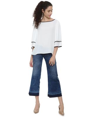 stone washed wide leg jeans - 16242123 - Standard Image - 3