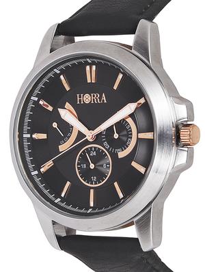 black leather strap watch - 16242498 - Standard Image - 3