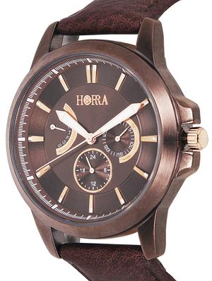 brown leather strap watch - 16242501 - Standard Image - 2