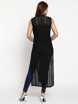 net straight kurta - 16242534 - Standard Image - 3