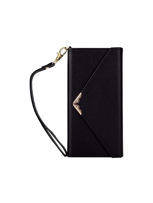 black faux leather mobile cover - 16242995 - Standard Image - 1