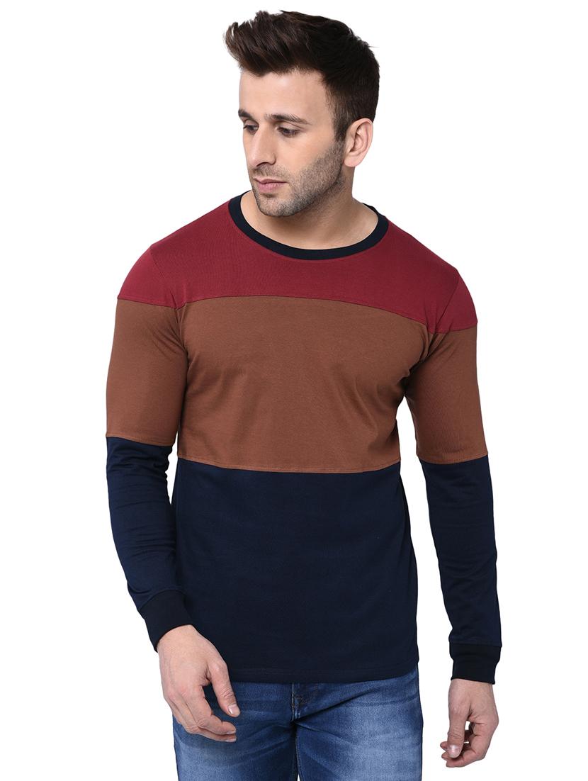 multi colored color block t-shirt - 16243824 - Zoom Image - 1