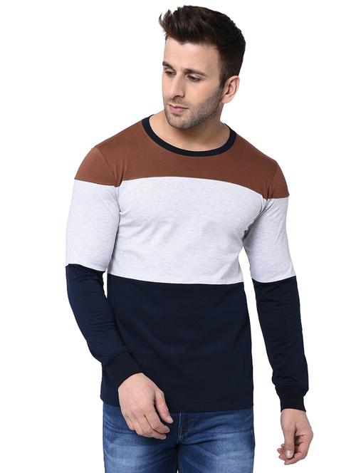 multi colored color block t-shirt - 16243826 - Standard Image - 1