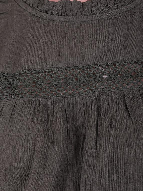 flute sleeves frilled neck top - 16243961 - Zoom Image - 4