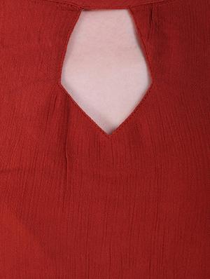 key hole neck flute sleeves top - 16243964 - Standard Image - 4