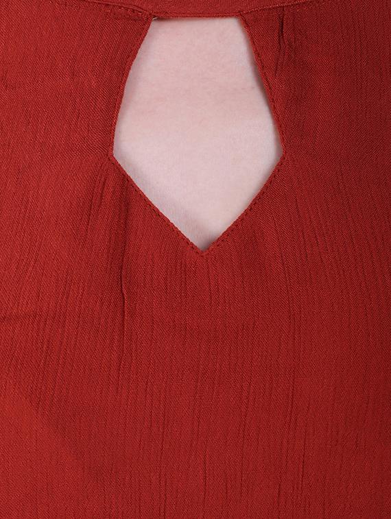 key hole neck flute sleeves top - 16243964 - Zoom Image - 4