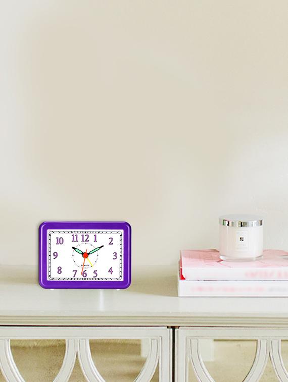plastic 5" x 3.5" designer alarm clock - 16244074 - Zoom Image - 1