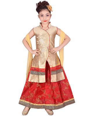 red silk blend lehnga choli - 16244350 - Standard Image - 4