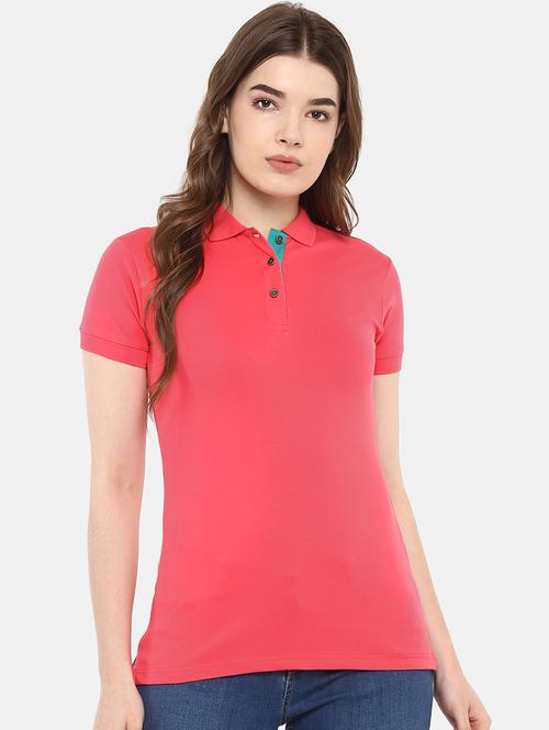 solid polo neck tee - 16244614 - Standard Image - 1