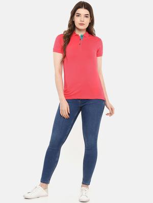 solid polo neck tee - 16244614 - Standard Image - 4