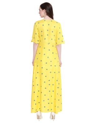 block printed flared kurta - 16244961 - Standard Image - 3