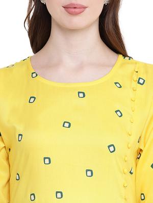 block printed flared kurta - 16244961 - Standard Image - 4