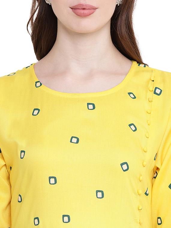 block printed flared kurta - 16244961 - Zoom Image - 4