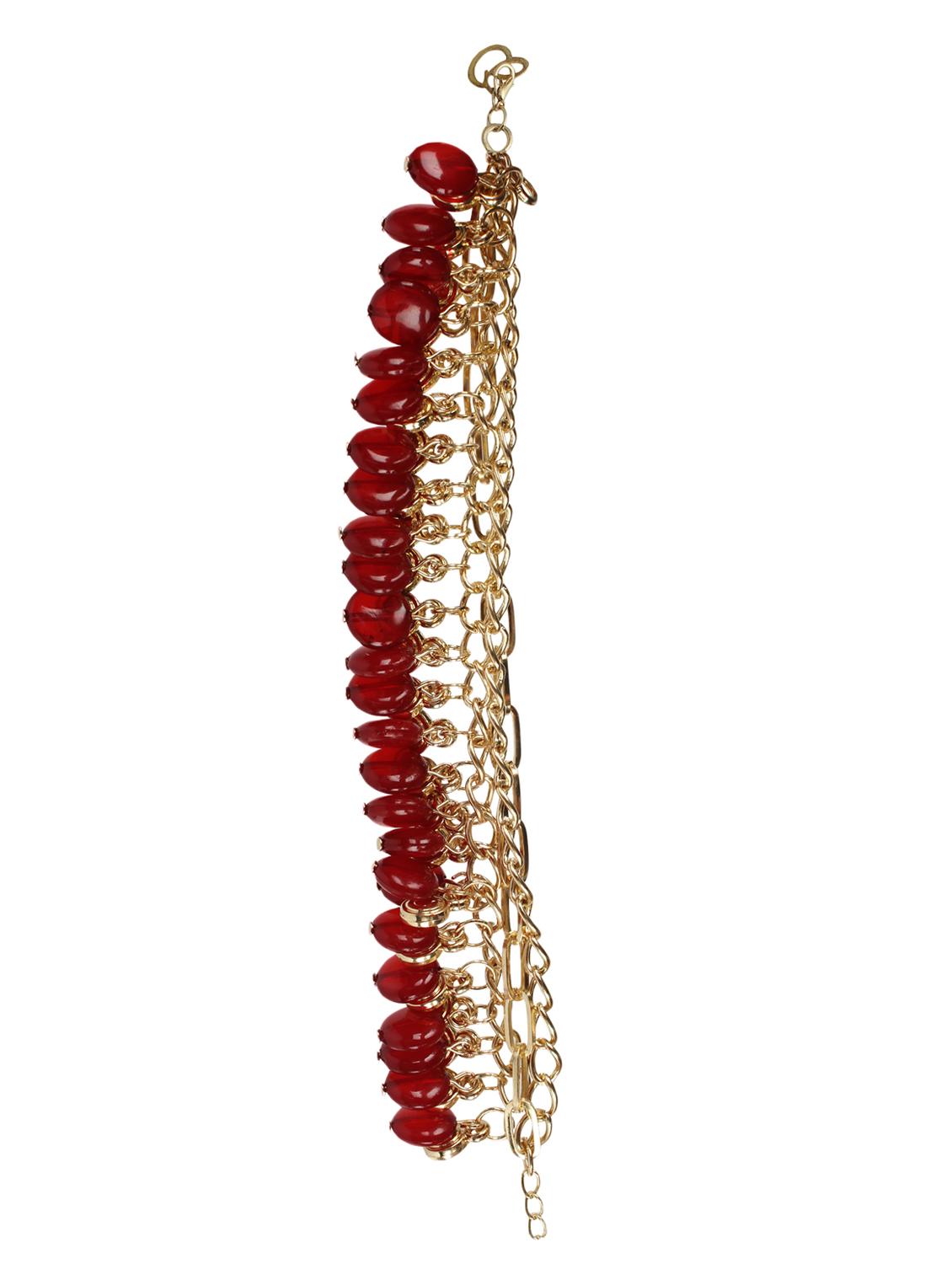red metal beaded bracelet - 16245013 - Zoom Image - 1