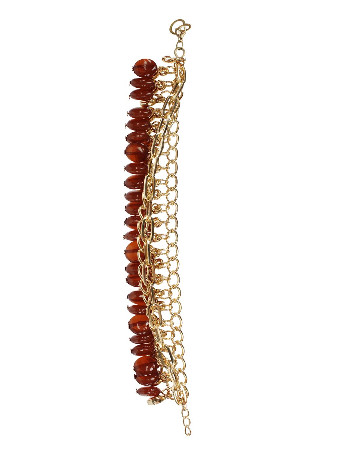 brown metal beaded bracelet - 16245015 - Zoom Image - 1