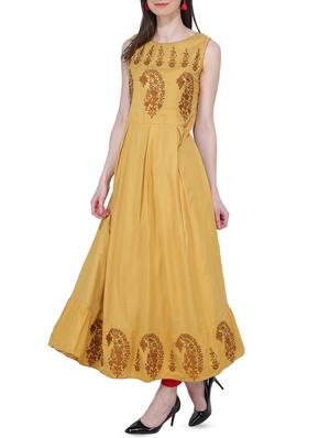 embroidered a-line kurta - 16245067 - Standard Image - 2