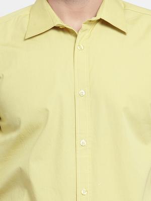 lime green solid casual shirt - 16245122 - Standard Image - 5